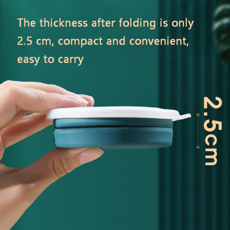 AK1313 320ml Portable Silicone Folding Water Cup With Lid(Blue) - Kettles by buy2fix | Online Shopping UK | buy2fix
