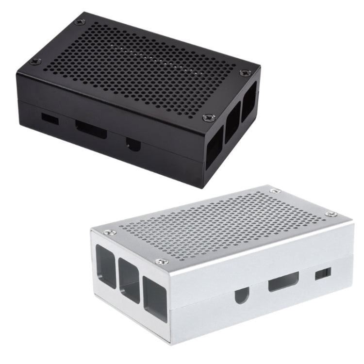 Aluminum Alloy Shell Grid Cooling Box For Raspberry Pi 3 Model B Pi 2/B + Silver - Raspberry Pi Accessories by buy2fix | Online Shopping UK | buy2fix