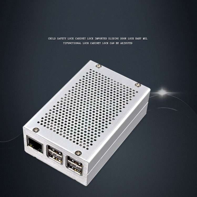 Aluminum Alloy Shell Grid Cooling Box For Raspberry Pi 3 Model B Pi 2/B + Silver - Raspberry Pi Accessories by buy2fix | Online Shopping UK | buy2fix