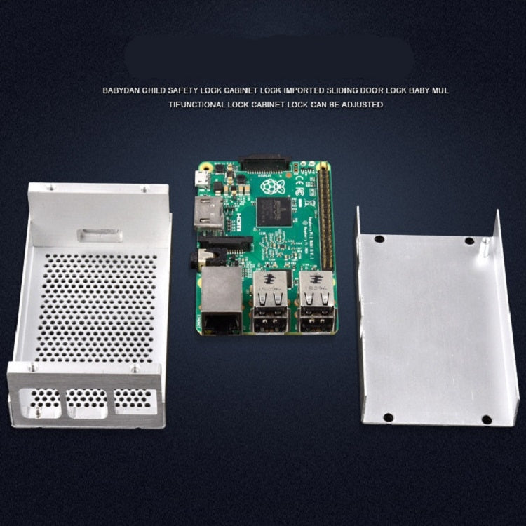 Aluminum Alloy Shell Grid Cooling Box For Raspberry Pi 3 Model B Pi 2/B + Silver - Raspberry Pi Accessories by buy2fix | Online Shopping UK | buy2fix