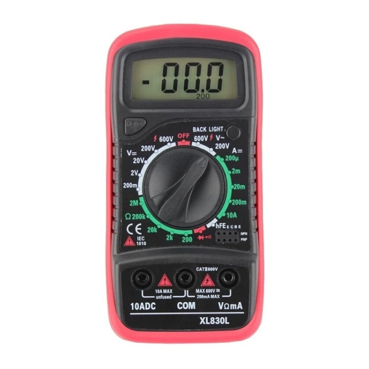ANENG XL830L Multi-Function Digital Display High-Precision Digital Multimeter, Specification: Standard+10A Extra Tip Pen(Red) - Digital Multimeter by ANENG | Online Shopping UK | buy2fix