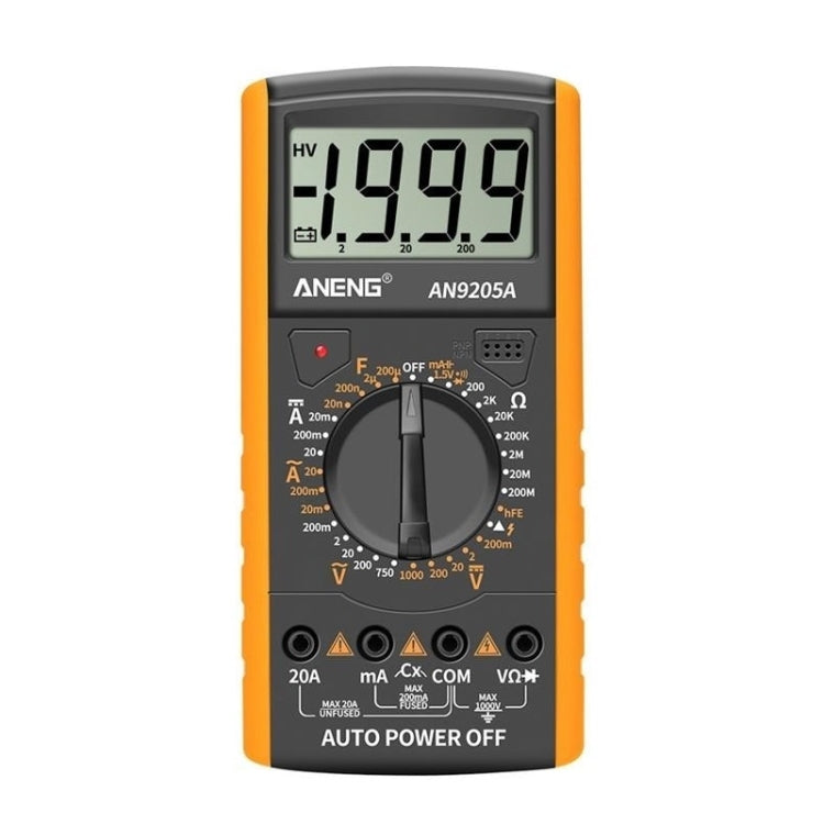 ANENG Automatic High-Precision Intelligent Digital Multimeter, Specification: AN9205A(Orange) - Digital Multimeter by ANENG | Online Shopping UK | buy2fix