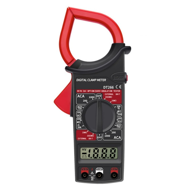 ANENG DT266 Automatic High-Precision Clamp Multimeter with Buzzer(Red) - Digital Multimeter by ANENG | Online Shopping UK | buy2fix