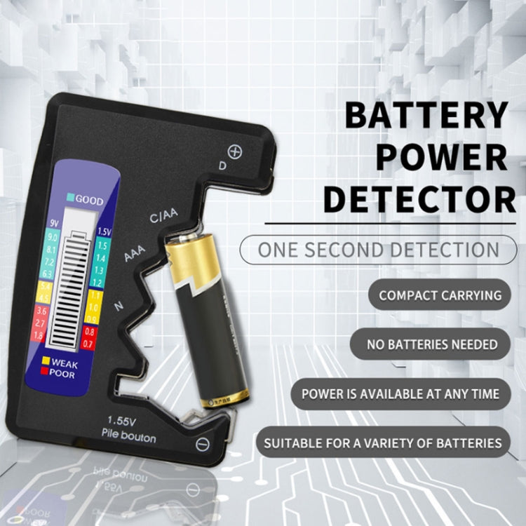 ANENG 1.5V/9V Battery Power Voltage Detector(Black) by ANENG