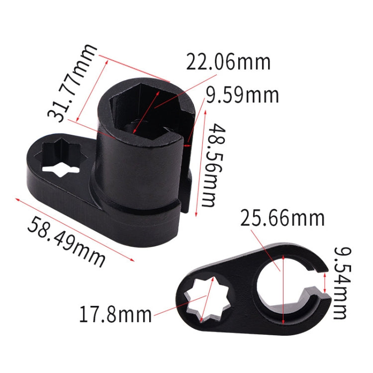 22mm Car Oxygen Sensor Sleeve Disassembly Wrench Tool(1/2 inch Plum Angle) - Hand Tool Sets by buy2fix | Online Shopping UK | buy2fix
