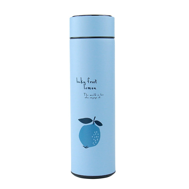 393 Mini Portable Smart Thermos Cup(Blue Lemon) - Vacuum Thermoses & Cups by buy2fix | Online Shopping UK | buy2fix