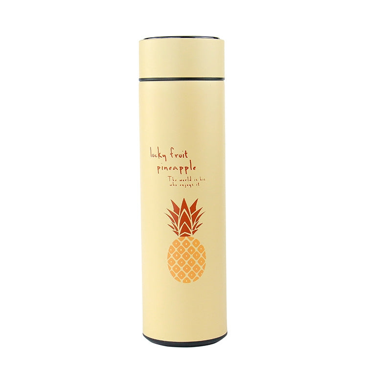 393 Mini Portable Smart Thermos Cup(Yellow Pineapple) - Vacuum Thermoses & Cups by buy2fix | Online Shopping UK | buy2fix