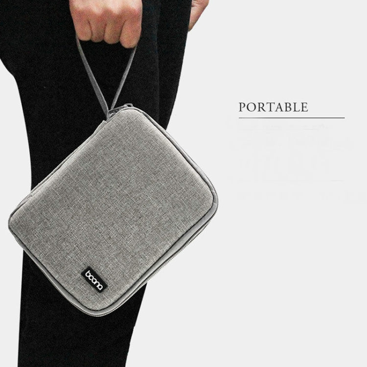 Baona BN-D004 Double-layer Data Cable Storage Bag Digital Accessories Finishing Bag(Grey) by Baona