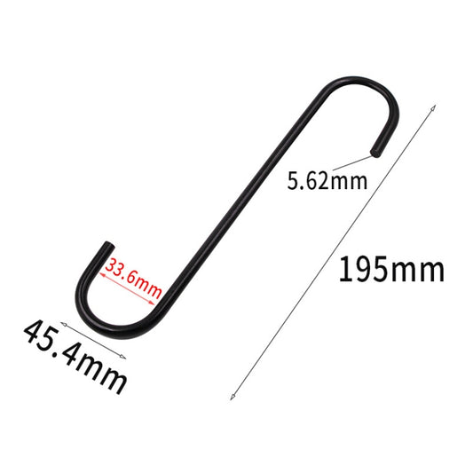 8 PCS S-Type Brake Pump Hanging Hook(Black) by buy2fix