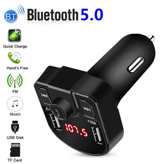 M9 Car Bluetooth MP3 Dual USB Car Charger(Black) - Bluetooth Car Kits by buy2fix | Online Shopping UK | buy2fix