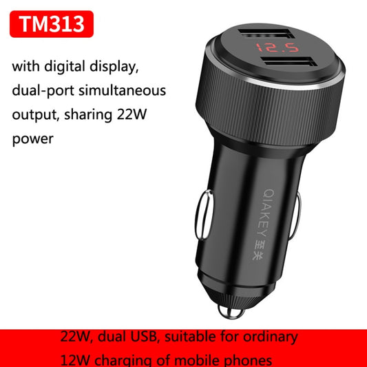 QIAKEY TM313 Dual Port Fast Charge Car Charger by QIAKEY