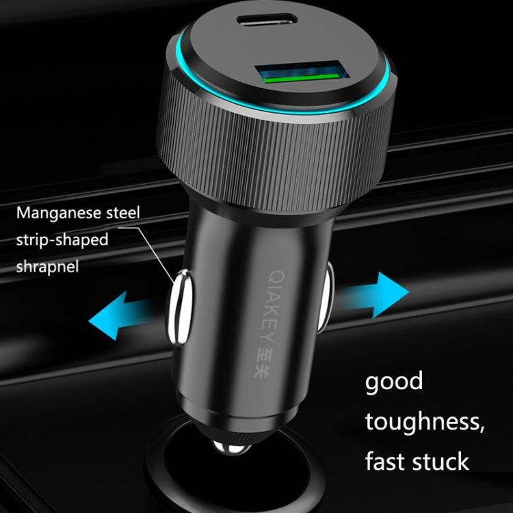 QIAKEY TM330 Dual Port Fast Charge Car Charger - Car Charger by QIAKEY | Online Shopping UK | buy2fix