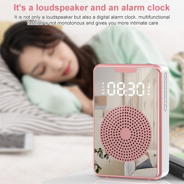 ZXL-H3 Portable Teaching Microphone Amplifier with Time Display, Spec: Wired Version (White) - Loudspeaker by buy2fix | Online Shopping UK | buy2fix