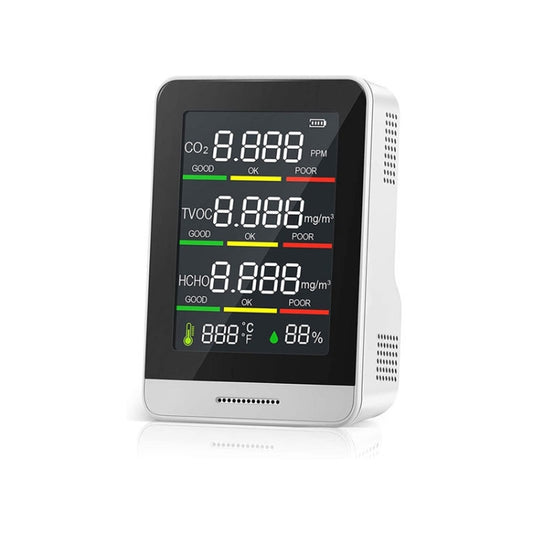 AK4 Infrared 5 in 1 CO2 HCHO TVOC Detector Temperature Hygrometer - Gas Monitor by buy2fix | Online Shopping UK | buy2fix