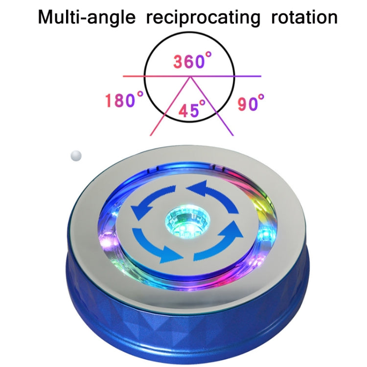 LED Light Electric Rotating Turntable Display Stand Video Shooting Props Turntable(Blue) - by buy2fix | Online Shopping UK | buy2fix