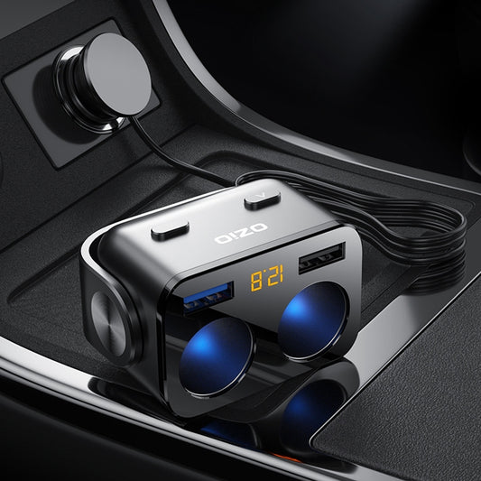 Ozio Car Charger Cigarette Lighter Conversion Plug, Model: Y48QA Black All Agreement Flash Charge by ozio