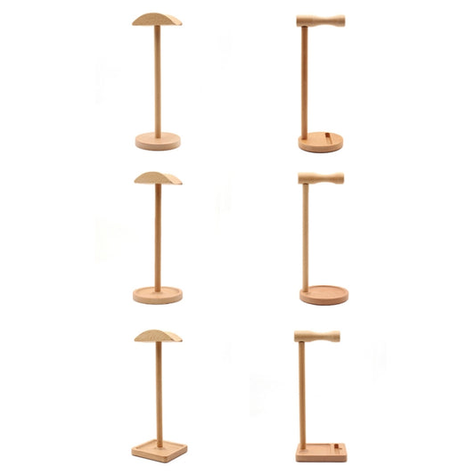 AM-EJZJ001 Desktop Solid Wood Headset Display Stand, Style: B by buy2fix