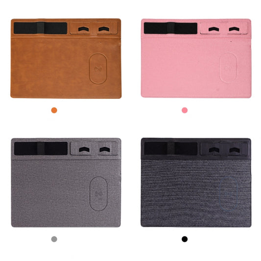 JJ-82401 Mouse Pad with Phone Charging and Phone Holder(Brown) by buy2fix