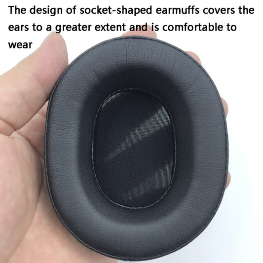 2 PCS Headset Protein Leather Earmuffs for Audio-Technica ATH-WS660BT(Black) by buy2fix