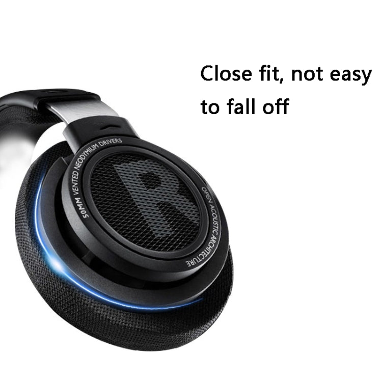 2 PCS Headset Sponge Earmuffs for Philips SHP9500(Black Mesh) - Earmuff & Pad by buy2fix | Online Shopping UK | buy2fix
