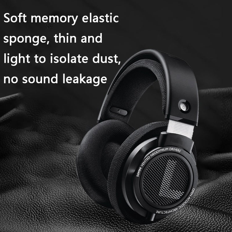 2 PCS Headset Sponge Earmuffs for Philips SHP9500(Black Mesh) - Earmuff & Pad by buy2fix | Online Shopping UK | buy2fix