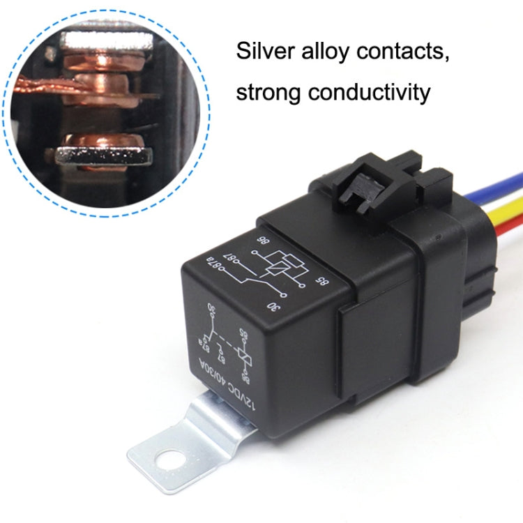 1040 5 Pin Waterproof Integrated Automotive Relay With Bracket, Rated voltage: 24V by buy2fix