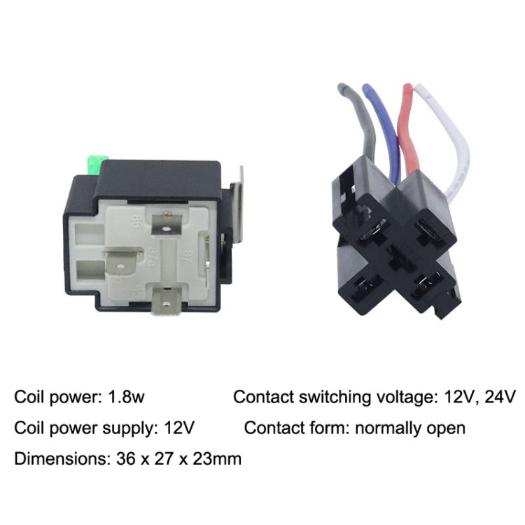 5 Sets JD2912 4 Pin Car Relay With Fuse, Rated voltage: 24V - Relays by buy2fix | Online Shopping UK | buy2fix