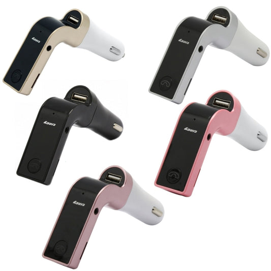 G7 Car Hands-Free Bluetooth FM Player MP3(Rose Gold) - Bluetooth Car Kits by buy2fix | Online Shopping UK | buy2fix