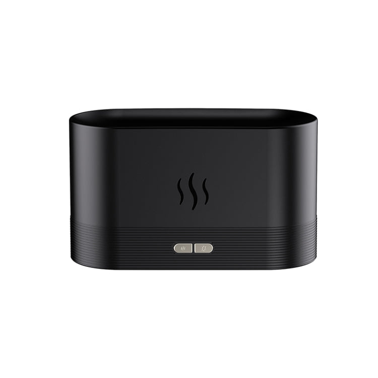 Flame Aroma Diffuser Night Light Humidifier(Black) - Air Purifiers & Accessories by buy2fix | Online Shopping UK | buy2fix