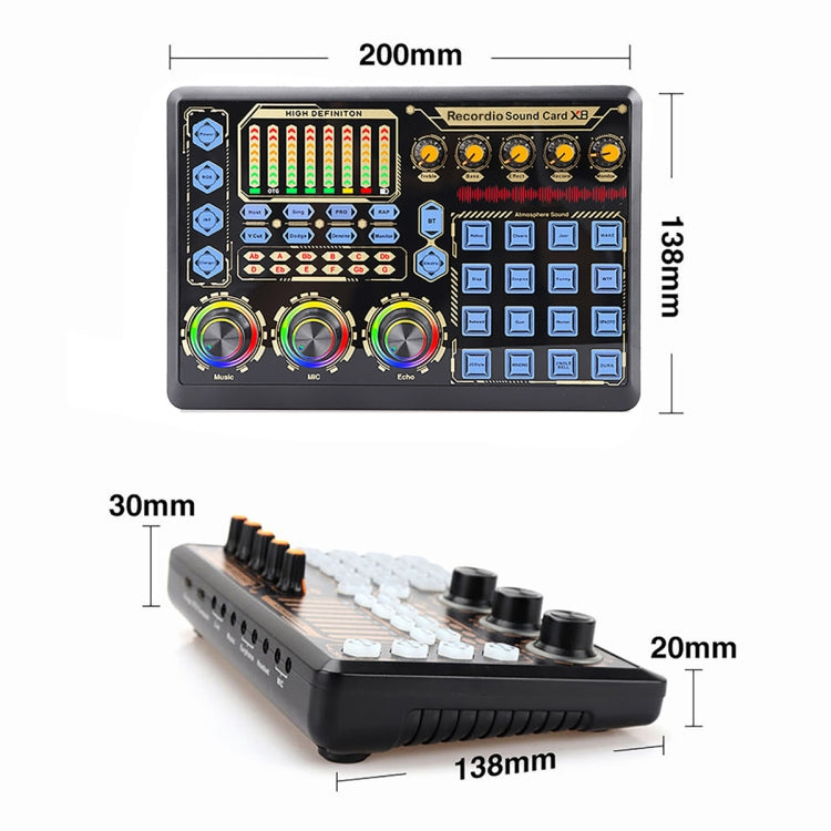 GAX-X8 Live Microphone Equipment Sound Card - USB Sound by buy2fix | Online Shopping UK | buy2fix