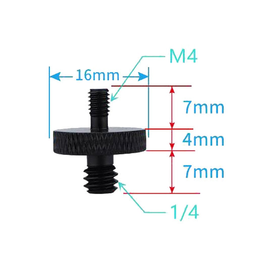 4 PCS Screw Adapter A24 1/4 Male to M4 Male Screw by buy2fix