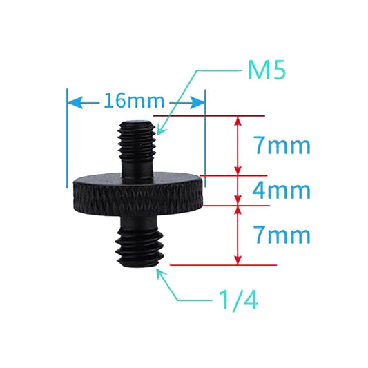 4 PCS Screw Adapter A25 1/4 Male to M5 Male Screw by buy2fix