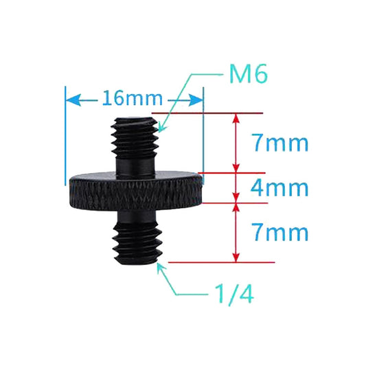 4 PCS Screw Adapter A26 1/4 Male to M6 Male Screw - by buy2fix | Online Shopping UK | buy2fix