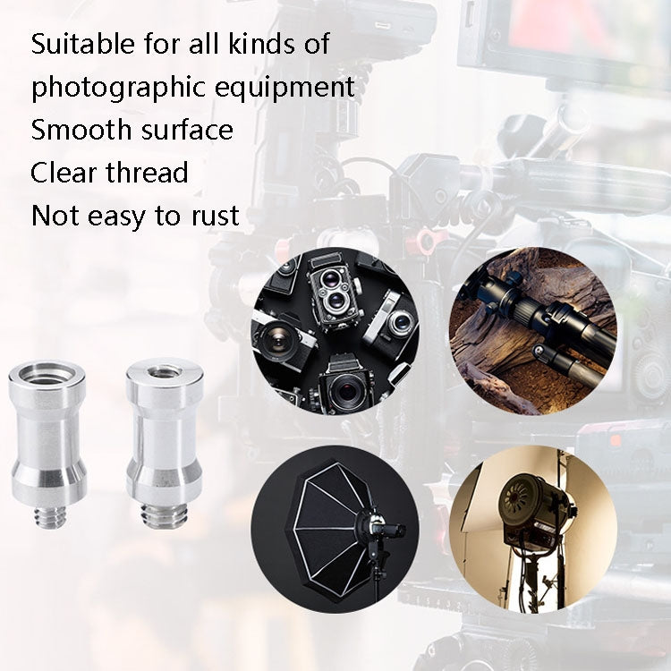 10 PCS Screw Adapter 3/8 Female to 1/4 Male Screw by buy2fix