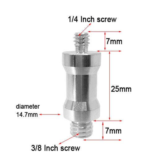 10 PCS Screw Adapter 1/4 Male to 3/8 Male Screw by buy2fix