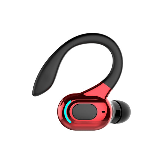 F8 Bluetooth 5.1 Ear-Mounted Stereo Wireless Sports Earphone(Black+Red) by buy2fix