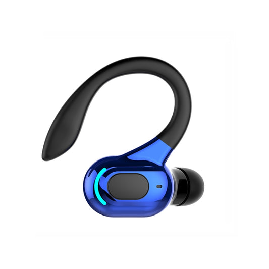 F8 Bluetooth 5.1 Ear-Mounted Stereo Wireless Sports Earphone(Black+Blue) by buy2fix
