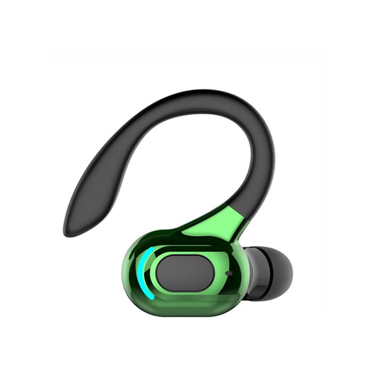 F8 Bluetooth 5.1 Ear-Mounted Stereo Wireless Sports Earphone(Black+Green) by buy2fix