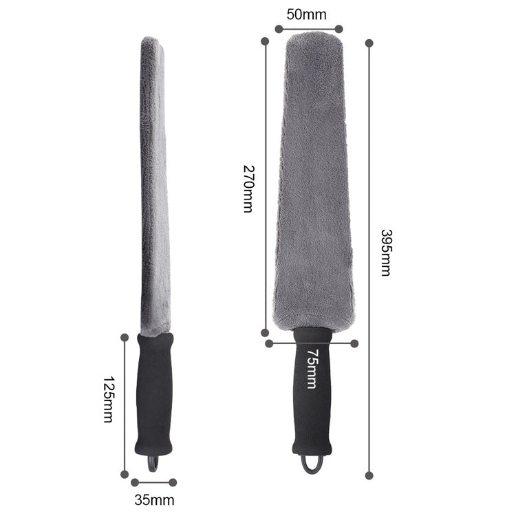 Car Air Outlet Cleaning Brush Interior Cleaning Tool, Style: Ruler Brush+Gray Red Brush - Car washing supplies by buy2fix | Online Shopping UK | buy2fix
