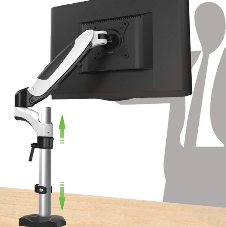 Gibbon Mounts Desktop Lifting Rotating Computer Monitor Stand, Specification Lock Hole Black GM112G - Laptop Stand by Gibbon Mounts | Online Shopping UK | buy2fix