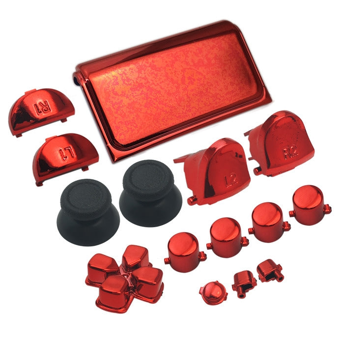 Electroplating Button Set For PS4 Slim(Red) - PS4 Spare Parts by buy2fix | Online Shopping UK | buy2fix