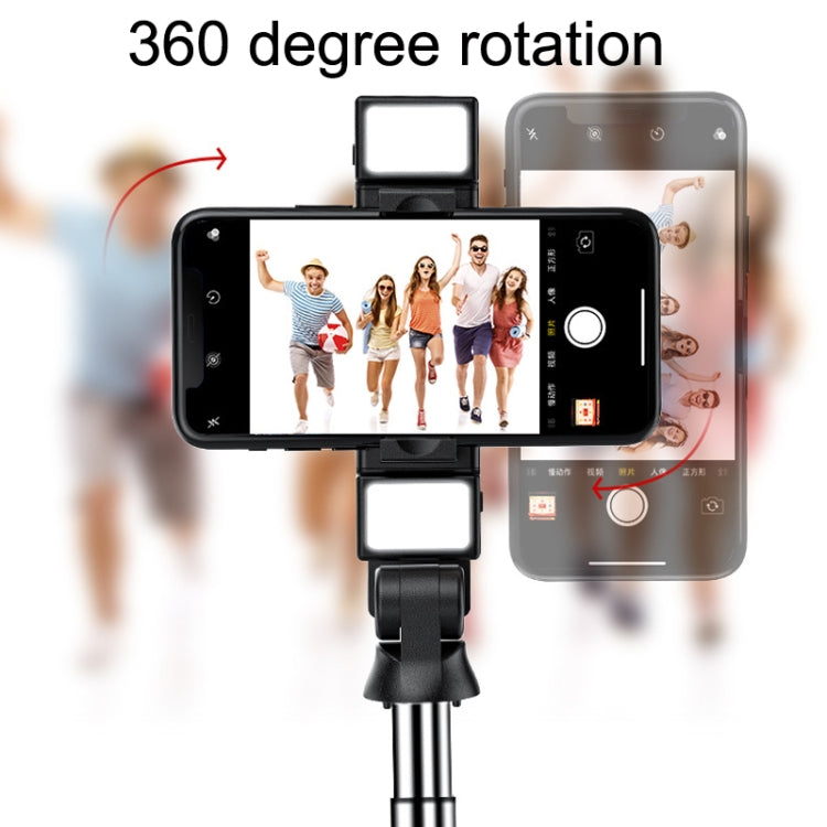 K12D Live Beauty Bluetooth Tripod Selfie Stick(Black) - Selfie Sticks by buy2fix | Online Shopping UK | buy2fix