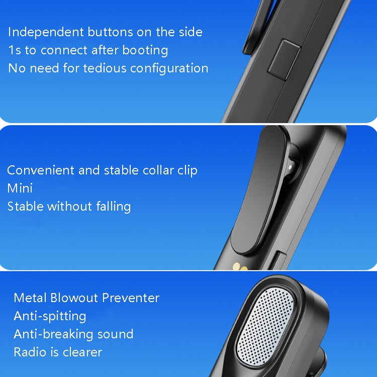 FerTo DX01 Wireless Collar Microphone 2.4G Live Broadcast Equipment, Style: TYPE-C + Charging Bin - Microphone by buy2fix | Online Shopping UK | buy2fix