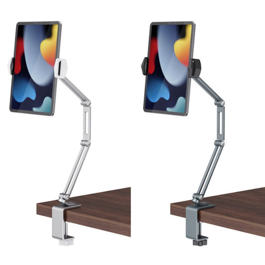 P67 Desktop Folding Mobile Phone Chuck Holder For 4-13 Inch Mobile Phone/Tablet(Grey) by buy2fix