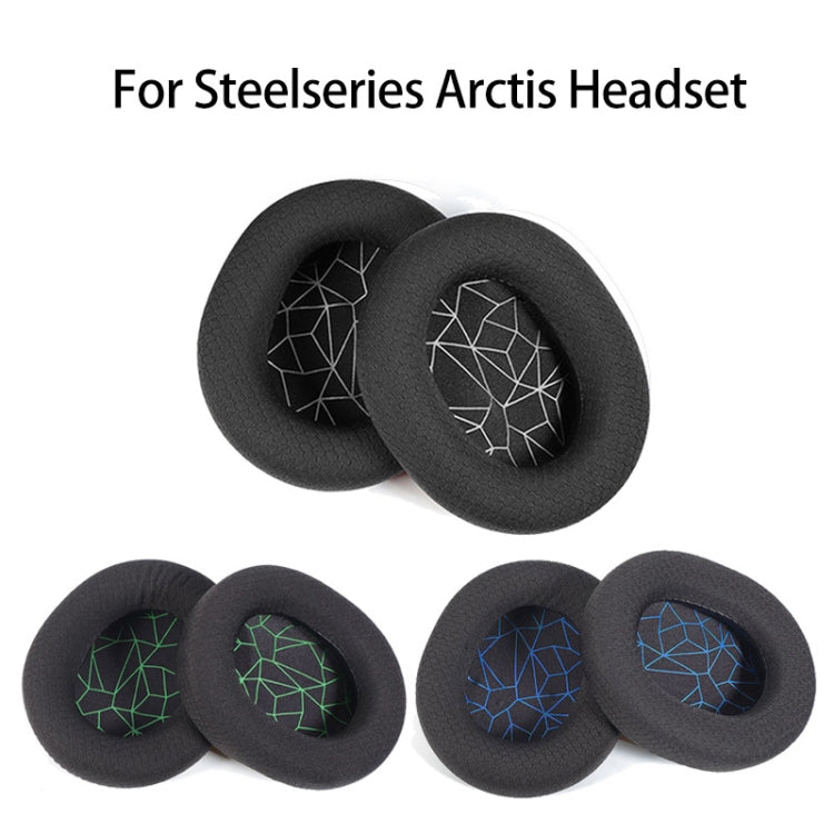 2pcs Sponge Headset Pad for Steelseries Arctis Pro / Arctis 3 / 5 / 7(White Print Mesh) - Earmuff & Pad by buy2fix | Online Shopping UK | buy2fix