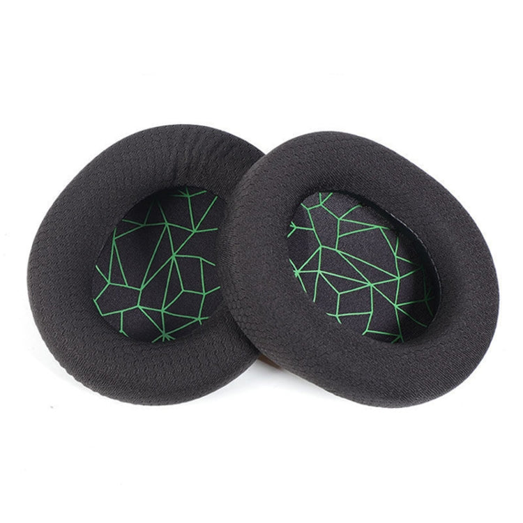 2pcs Sponge Headset Pad for Steelseries Arctis Pro / Arctis 3 / 5 / 7(Green Print Mesh) - Earmuff & Pad by buy2fix | Online Shopping UK | buy2fix