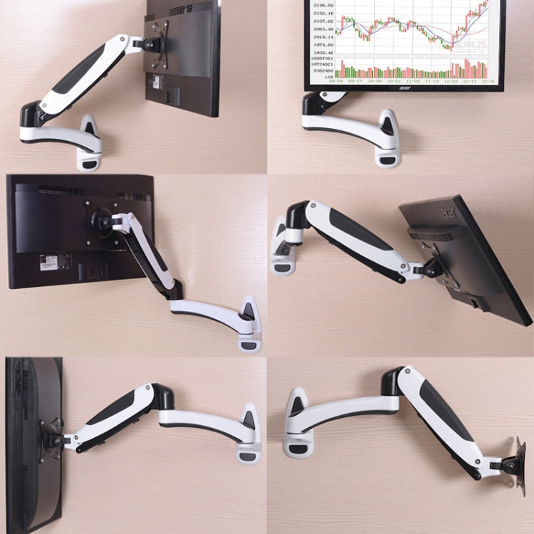Gibbon Mounts GM112W Wall-Mounted Gas Spring Lifting Computer Monitor Stand(Factory Color) - Laptop Stand by Gibbon Mounts | Online Shopping UK | buy2fix