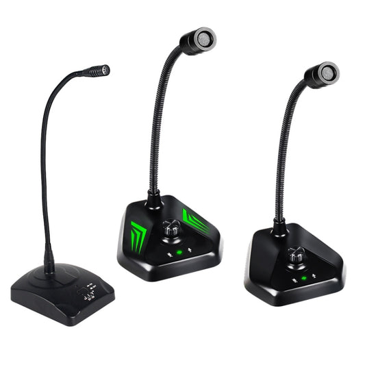 MI520 Desktop Computer Gooseneck Condenser Microphone USB Version with RGB Breathing Lamp by buy2fix