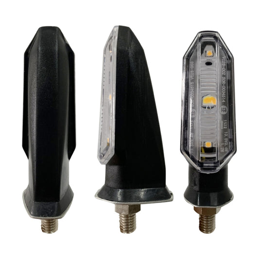 1 Pair MK-121 3 LEDs Shark Motorcycle Signal Lamp(Yellow Light) - Signal Lights by buy2fix | Online Shopping UK | buy2fix