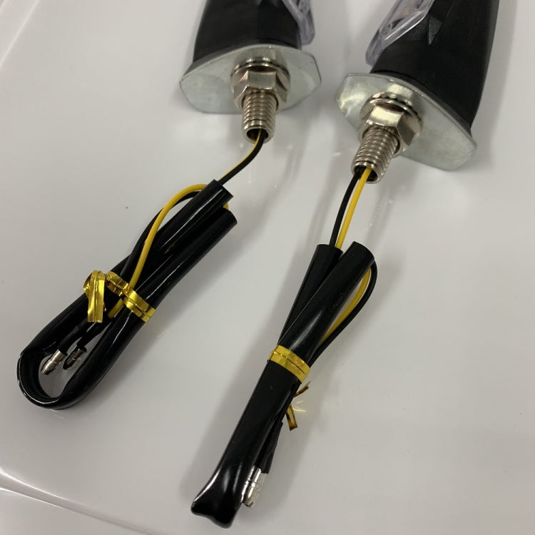 1 Pair MK-121 3 LEDs Shark Motorcycle Signal Lamp(Yellow Light) - Signal Lights by buy2fix | Online Shopping UK | buy2fix